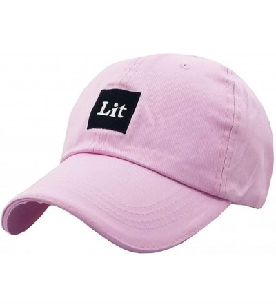 Skullies & Beanies Unisex LIT Emboirdery Adjustable Baseball Cap Dad Hat - Pink-2 - CR187A9U2DD $8.86