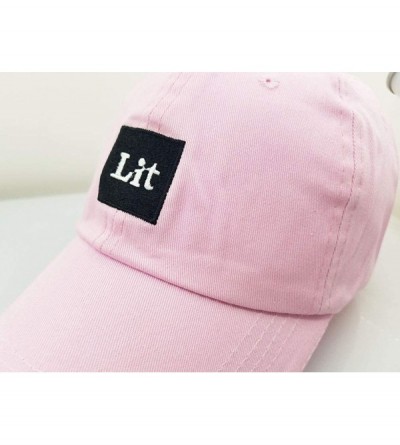 Skullies & Beanies Unisex LIT Emboirdery Adjustable Baseball Cap Dad Hat - Pink-2 - CR187A9U2DD $8.86