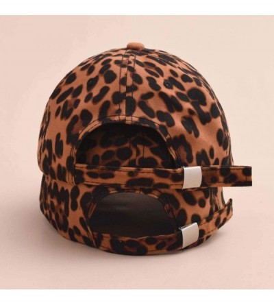 Baseball Caps Women's Vintage Baseball Cap Leopard Embroidery Casual Dad Hat - Black - CX18T7GEX4Q $11.62