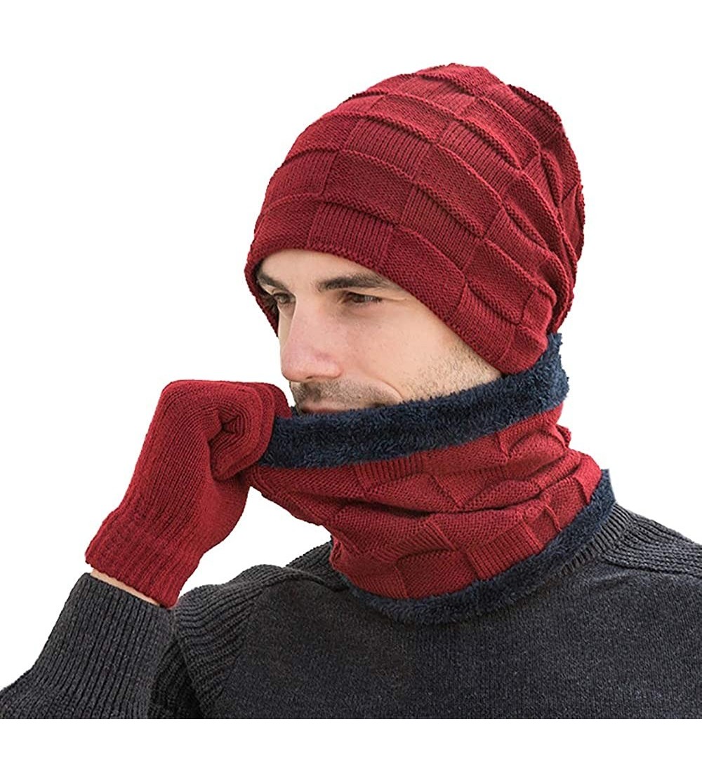 Skullies & Beanies Winter Beanie Fashion Fleece - Wine Red - CJ1925WLLMM $8.79