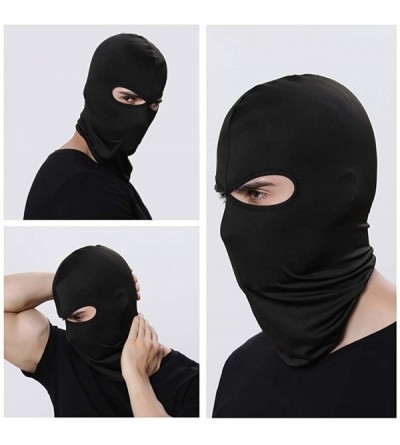 Balaclavas Scarf Full Face Soft Under Helmet Breathable Balaclava Outdoor Sports Cycling Hat - Blue - CF11R4R0M4N $10.34