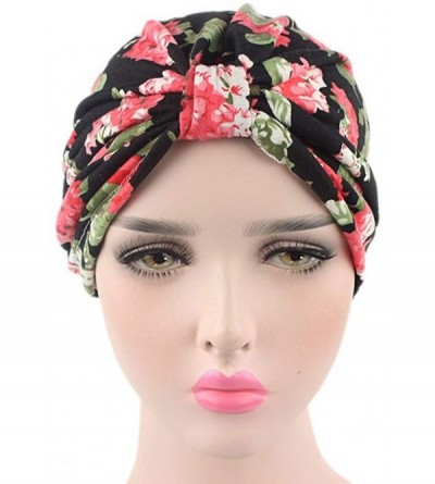 Skullies & Beanies Vintage Elastic Cotton Turbans Multifunction - 3 Pcs-e - CA18QR56X2S $15.16