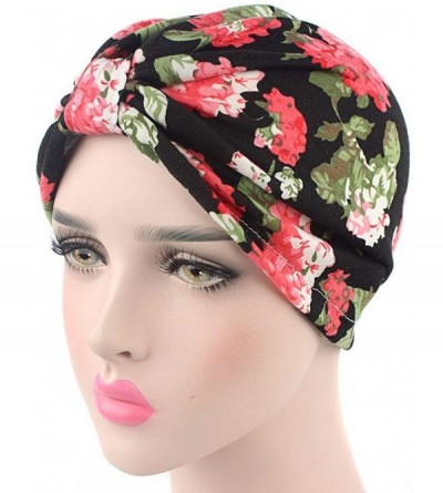 Skullies & Beanies Vintage Elastic Cotton Turbans Multifunction - 3 Pcs-e - CA18QR56X2S $15.16