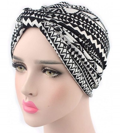 Skullies & Beanies Vintage Elastic Cotton Turbans Multifunction - 3 Pcs-e - CA18QR56X2S $15.16