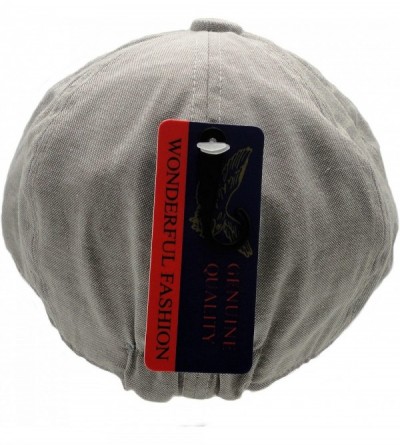 Newsboy Caps Men's Cotton 8 Panel Applejack Gatsby Newsboy Ivy Hat - Beige - C5185NNU0IH $8.43