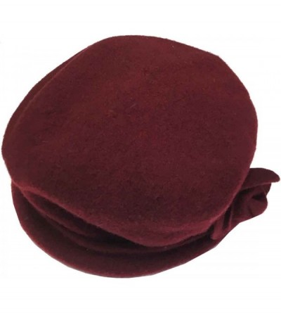 Fedoras Women's Spencer Wool Cloche Hat - Merlot - CB18930Y7KS $79.15