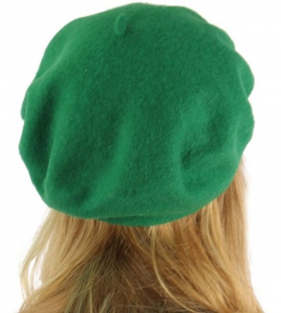 Berets Classic Winter 100% Wool Warm French Art Basque Beret Tam Beanie Hat Cap - Green - C811P28V4K7 $10.66