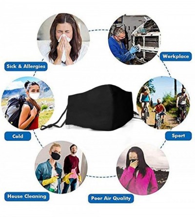 Balaclavas Men Women Face Covers Adjustable Earloop Mouth Cover - CY197T8OYO7 $8.85
