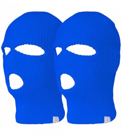 Balaclavas 2 Pack 3 Hole Ski Face Mask Balaclava - Royal - C9192IA2KWG $12.64