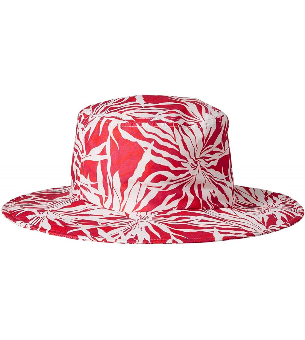 Sun Hats Women's Novelty Print Packable Bucket Sun Hat - Fuchsia/White - CZ126AOPZTB $26.42