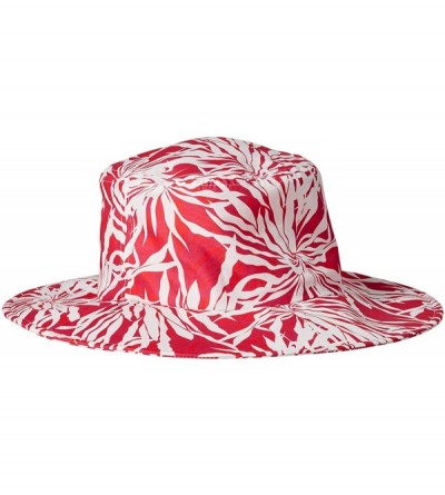 Sun Hats Women's Novelty Print Packable Bucket Sun Hat - Fuchsia/White - CZ126AOPZTB $26.42