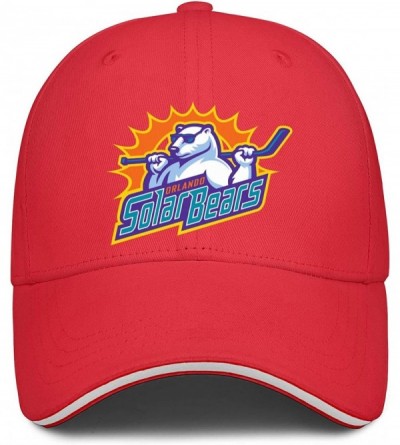 Baseball Caps 2015 Hockey Orlando Solar Bears Logo Simple Caps 100% Cotton Men's Womens Mesh Hat - 2015 Hockey Orlando-6 - C0...