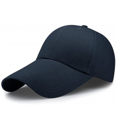 Baseball Caps Extra Long Bill Baseball Cap Adjustable Cotton Sun Hats for Men and Women - Navy - C518GNZY27S $24.90