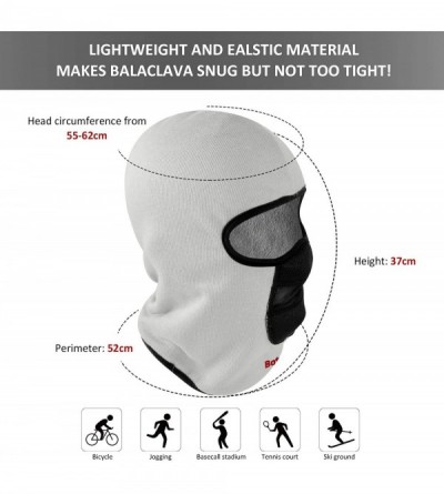 Balaclavas Balaclava Windproof Rabbit Fur Ski Face Mask with Thermometer Cold Weather Face Mask for Skiing Snowboarding - CA1...