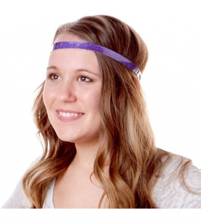 Headbands Adjustable Non Slip Smooth Glitter & Sports Headbands for Girls & Teens Multi Packs - C3189ZATGZE $12.02