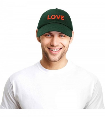 Baseball Caps Custom Embroidered Hats Dad Caps Love Stitched Logo Hat - Dark Green - C918M7Y6OHD $12.49