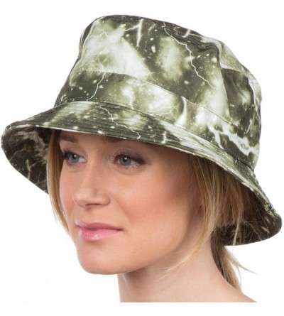 Sun Hats Gemma Colorful Design Cloche Bucket Bell Summer Hat - Green - CT11VP5Z10F $12.92