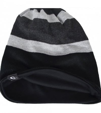 Skullies & Beanies Men Slouch Beanie Knit Long Oversized Skull Cap for Winter Summer N010 - B308-black - C718CMY2WWY $14.42