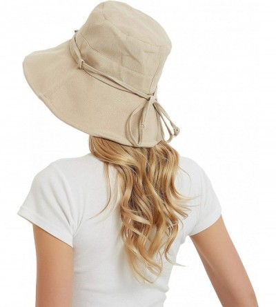 Sun Hats Bucket Hats for Women- Wide Brim UV Protection Sun Hat Packable Outdoor Beach Caps with Chin Strap - CH18N9K87XI $11.11