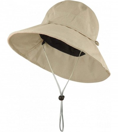 Sun Hats Bucket Hats for Women- Wide Brim UV Protection Sun Hat Packable Outdoor Beach Caps with Chin Strap - CH18N9K87XI $11.11