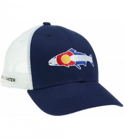 Baseball Caps Colorado Trout Flag Mesh Back Hat NAVY/WHITE ONE SIZE - CS12BXDQLB1 $30.14