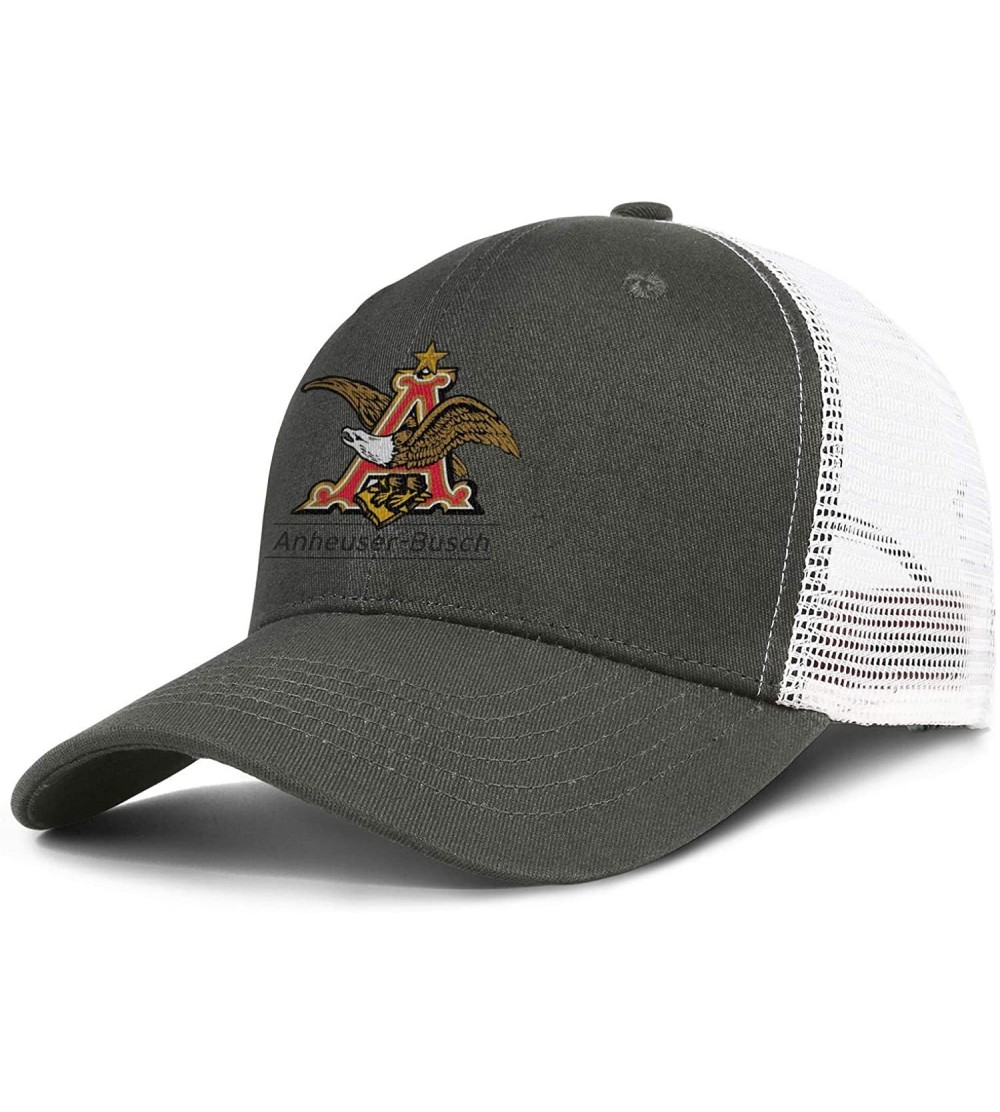 Visors Anheuser Busch Busch Men's Women Mesh Ball Cap Adjustable Snapback Sun Hat - Army_green-91 - CD18WHRO8KL $16.37
