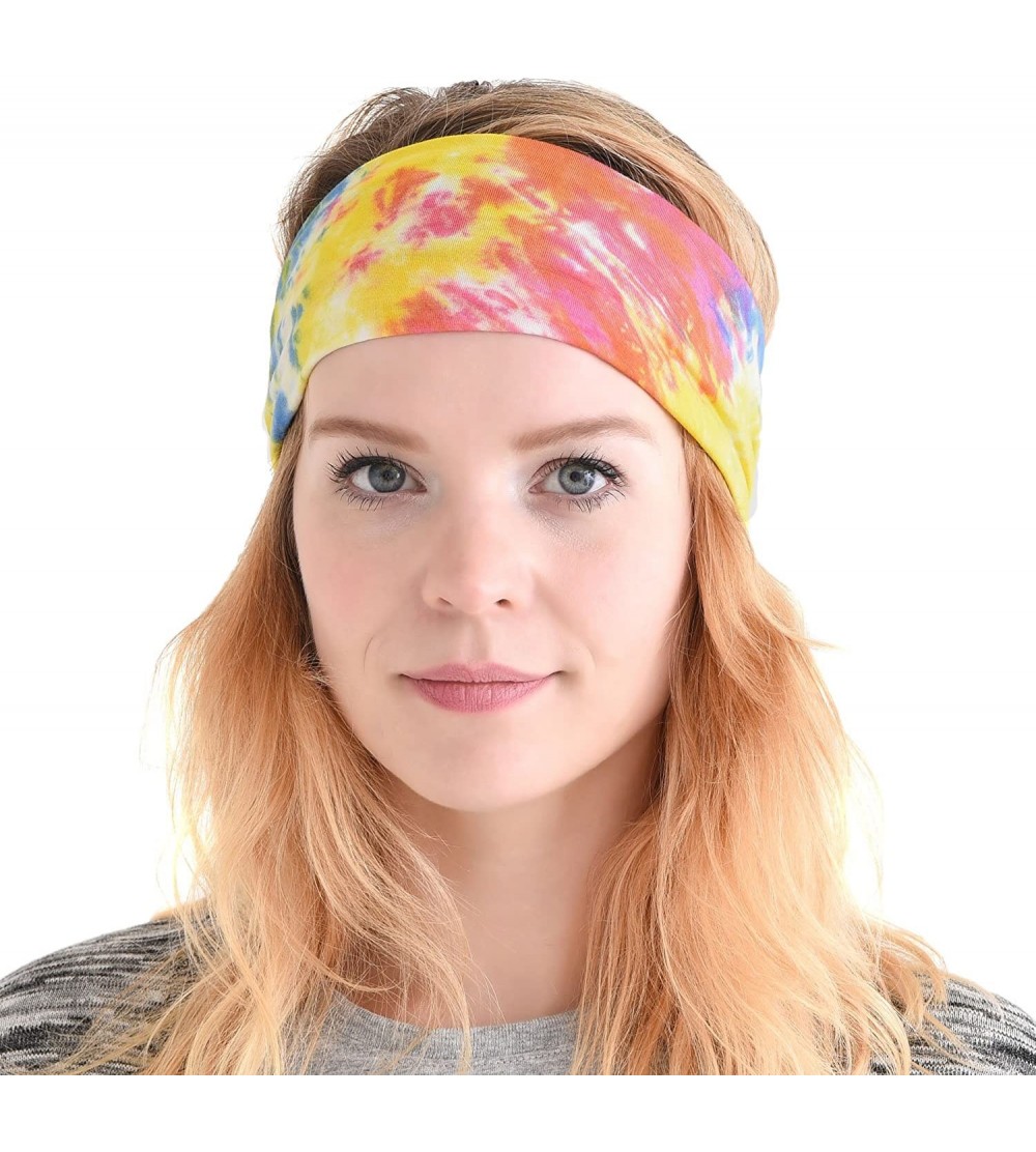 Headbands Charm Womens Headband Running Bandana - Mens Workout Elastic Head Sweat Band - D - CG11XX9PCKZ $13.70