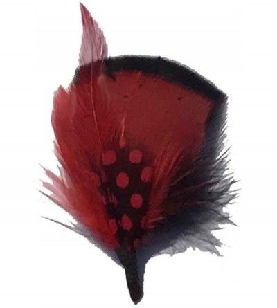 Fedoras Side Feather for Hats & Fedoras - Burgundy3 - CI18HY76KUM $21.13