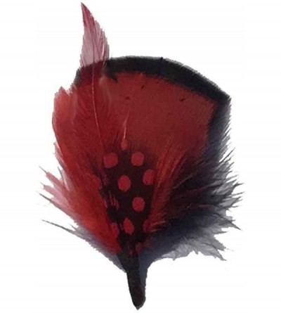 Fedoras Side Feather for Hats & Fedoras - Burgundy3 - CI18HY76KUM $7.96