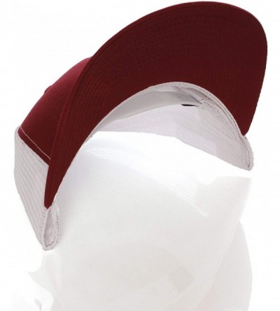 Baseball Caps Structured Trucker Mesh Hat Custom Colors Letter A Initial Baseball Mid Profile - Burgundy White Black White - ...
