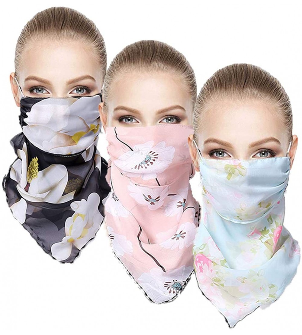 Balaclavas Women Face Scarf Workout Bandana Headband- Balaclava- Neck Gaiter- Dust Wind Protection - Black/Pink/Blue - CZ198G...