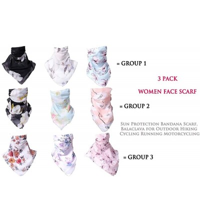 Balaclavas Women Face Scarf Workout Bandana Headband- Balaclava- Neck Gaiter- Dust Wind Protection - Black/Pink/Blue - CZ198G...