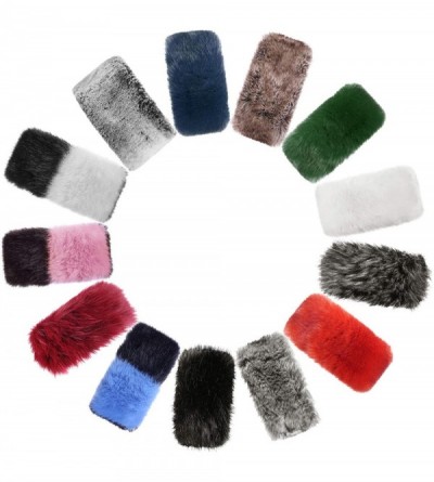 Cold Weather Headbands Faux Fur Winter Headband-Womens Fashionable Ski Hat Ear Warmer Headwrap with Elastic - Raccoon - CY18L...