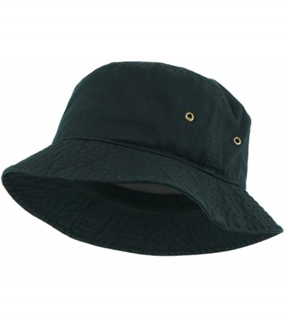 Bucket Hats Unisex Washed Cotton Bucket Hat Summer Outdoor Cap - (1. Bucket Classic) Black - CJ18HZAGQDG $10.52