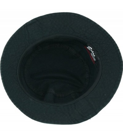 Bucket Hats Unisex Washed Cotton Bucket Hat Summer Outdoor Cap - (1. Bucket Classic) Black - CJ18HZAGQDG $10.52