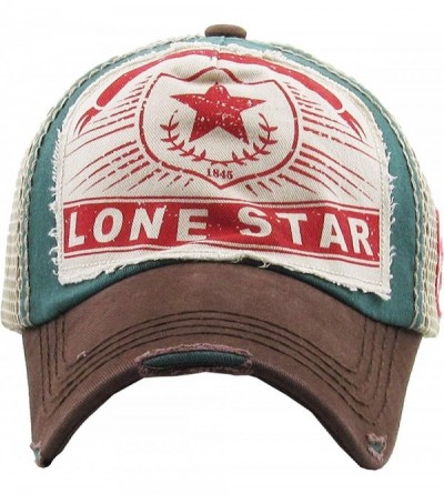 Baseball Caps Lonestar Collection Big T Western Dallas Houston Hats Vintage Distressed Baseball Cap Dad Hat Adjustable - C912...