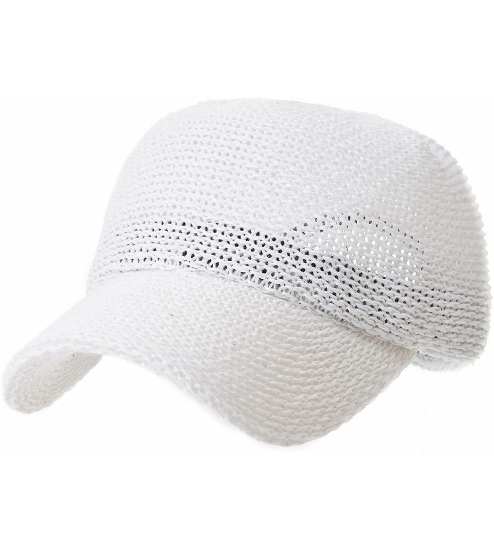 Baseball Caps Baseball Cap Summer Cool Paperstraw Cotton Mesh Ballcap for Men Women KR1960 - White - CQ18CCML4TA $30.30