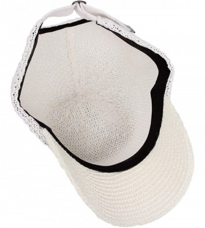 Baseball Caps Baseball Cap Summer Cool Paperstraw Cotton Mesh Ballcap for Men Women KR1960 - White - CQ18CCML4TA $30.30