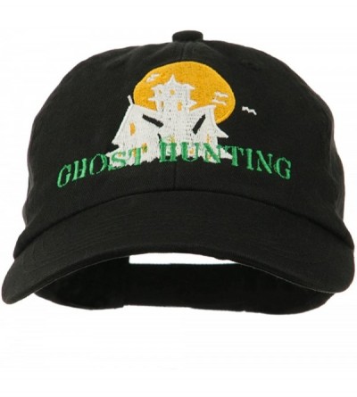 Baseball Caps Halloween Ghost Hunting Embroidered Pet Spun Cap - Black - CU11ONZB7DT $48.50