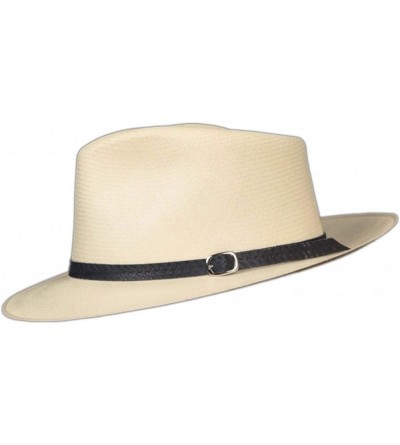 Cowboy Hats (1" & .5") Embossed Patterned Leather Panama Hat Band - "Black Weave .5""" - C618KC67ELI $7.19