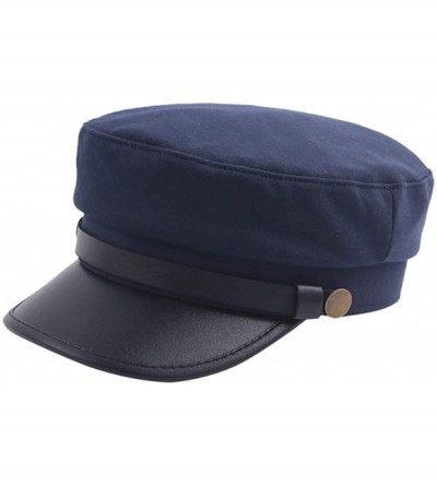 Newsboy Caps Women Men Washed Cotton Cadet Army Cap Basic Cap Military Style Hat Flat Top Cap Baseball Cap - CA18ZRZ5TKH $7.49
