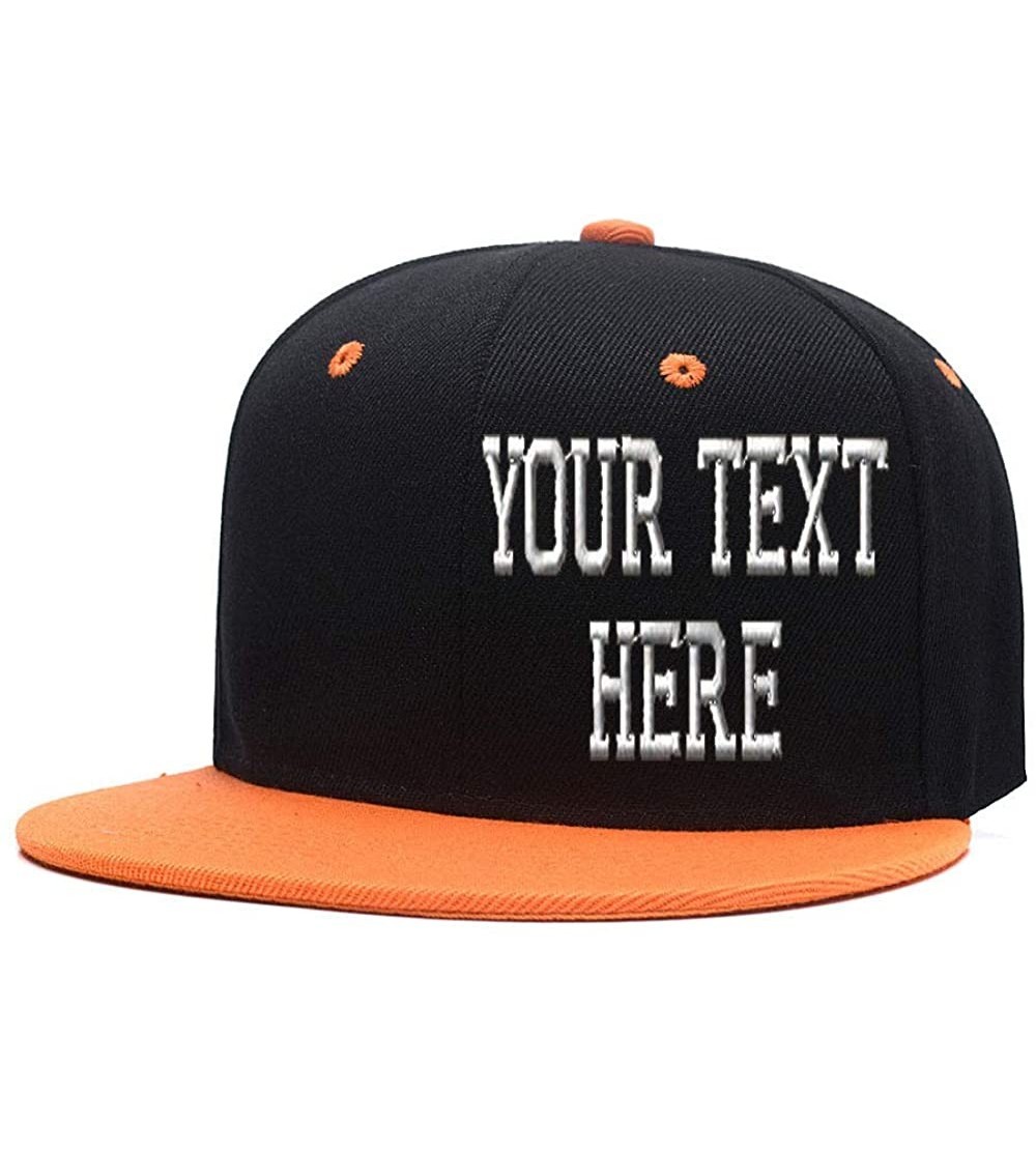 Baseball Caps Custom Ponytail Baseball Cap Personalized Messy Bun Hat Mesh Visor Trucker Hat - Hip-hop Orange-1 - CO18GZH85YM...