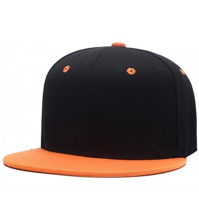 Baseball Caps Custom Ponytail Baseball Cap Personalized Messy Bun Hat Mesh Visor Trucker Hat - Hip-hop Orange-1 - CO18GZH85YM...