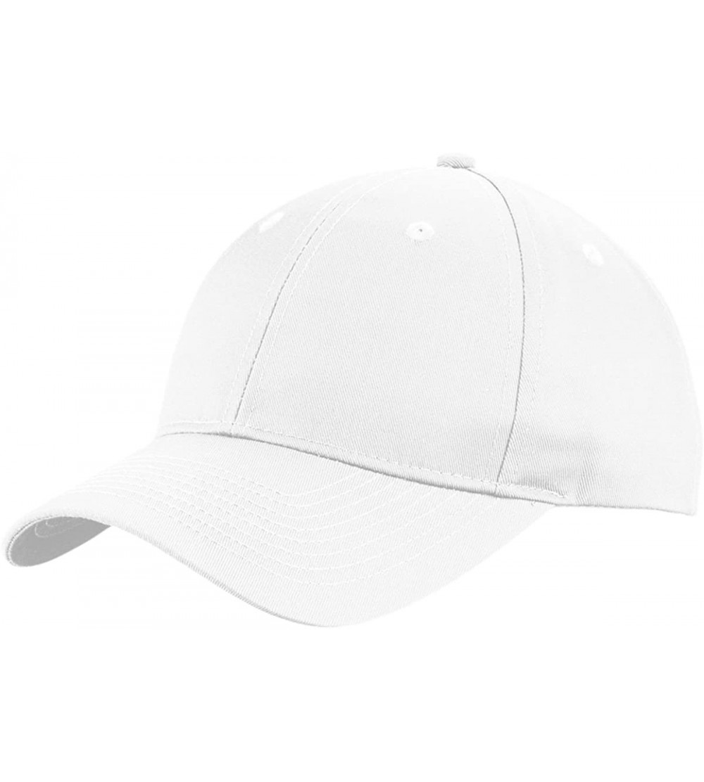 Baseball Caps Men's Uniforming Twill Cap - White - C4126B14WVV $10.10