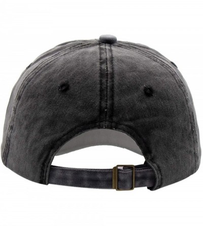 Baseball Caps Men Women Twill Cotton Dad Hats Two-Tone Vintage Distressed Baseball Caps Adjustable - Black - C618TKTHLMG $8.00