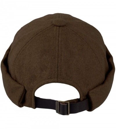 Skullies & Beanies Brimless Wool Watch Cap Docker Hat Harbour Adjustable YT51232 - Darkbrown - CP18ZA4IXZ8 $25.09