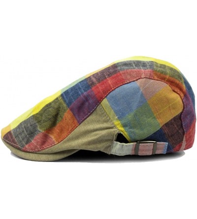 Newsboy Caps Colored Plaid Longshoreman`s Flat Cap Irish Ivy Newsboy Hat - 2 - C612FSEJ1HR $8.54