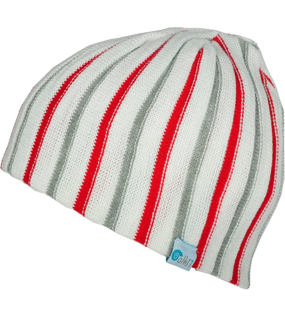 Skullies & Beanies Ribbed heavy gauge mens/womens warm beanie snowboarding winter hats - White - C9116ISOOJX $9.52