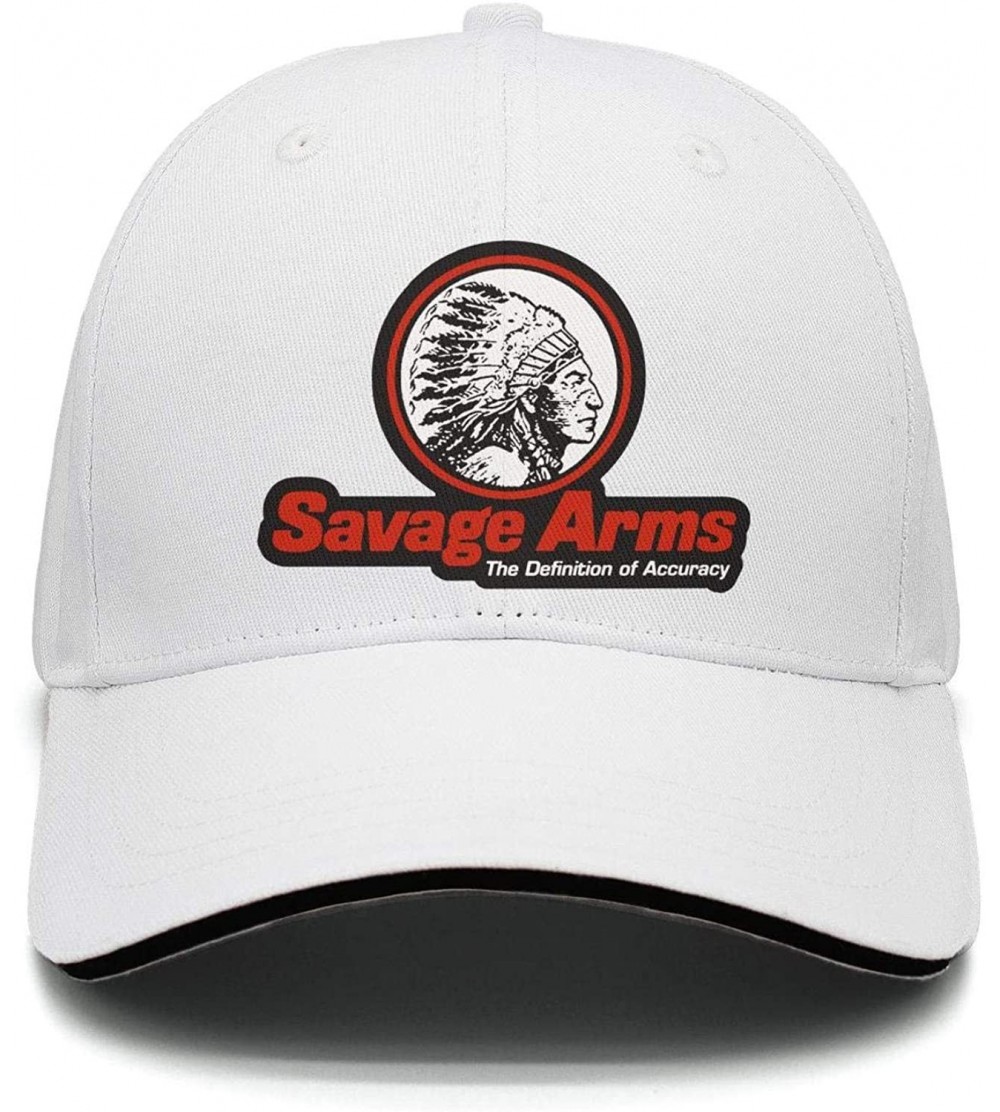 Sun Hats Unisex Outdoor Cap Baseball Adjustable Fits Snapback-Savage-Arms-Gun Hat Relaxed - White-51 - C218ONKKRXI $17.04