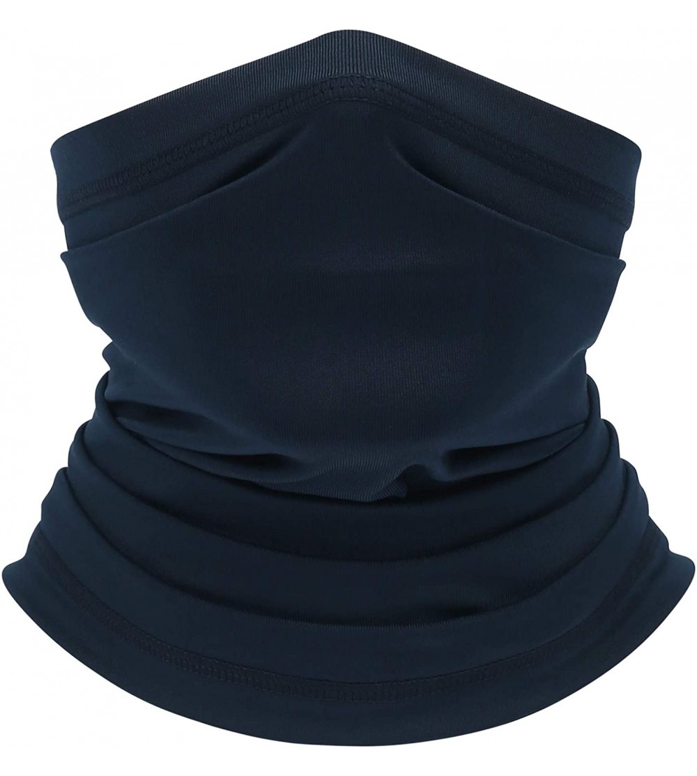 Balaclavas Summer Neck Gaiter Face Scarf/Neck Cover/for Sun Protection Headwear Hear Warp - Dark Blue - C3197YDRZC9 $12.68